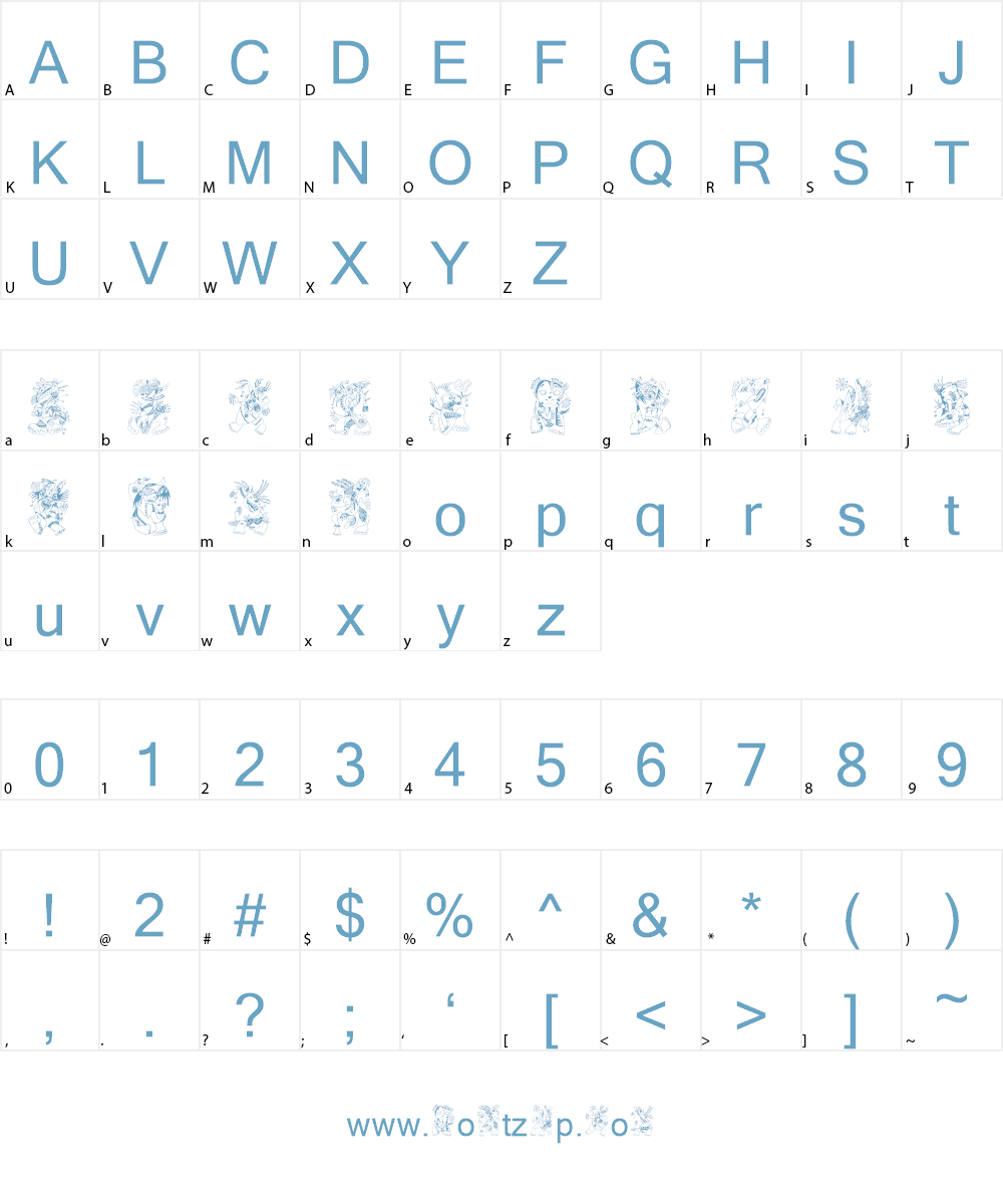 Z-Most Foot Font Character